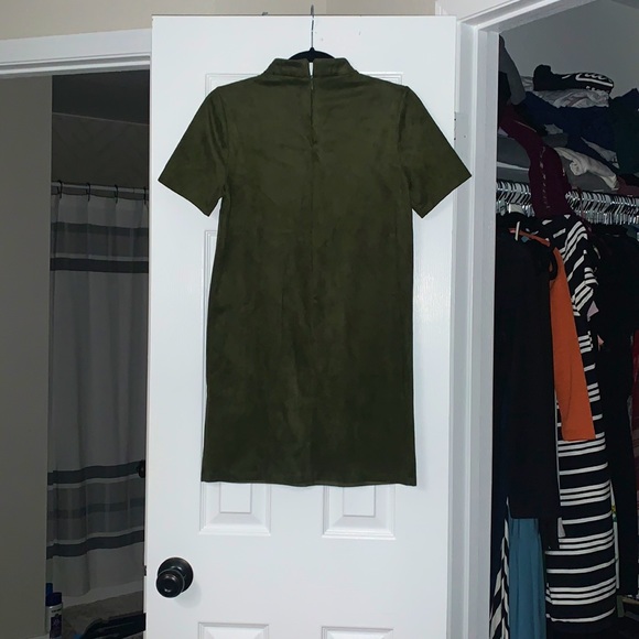 Forever 21 Faux Suede Dress, Size Small, Green - Picture 2 of 3